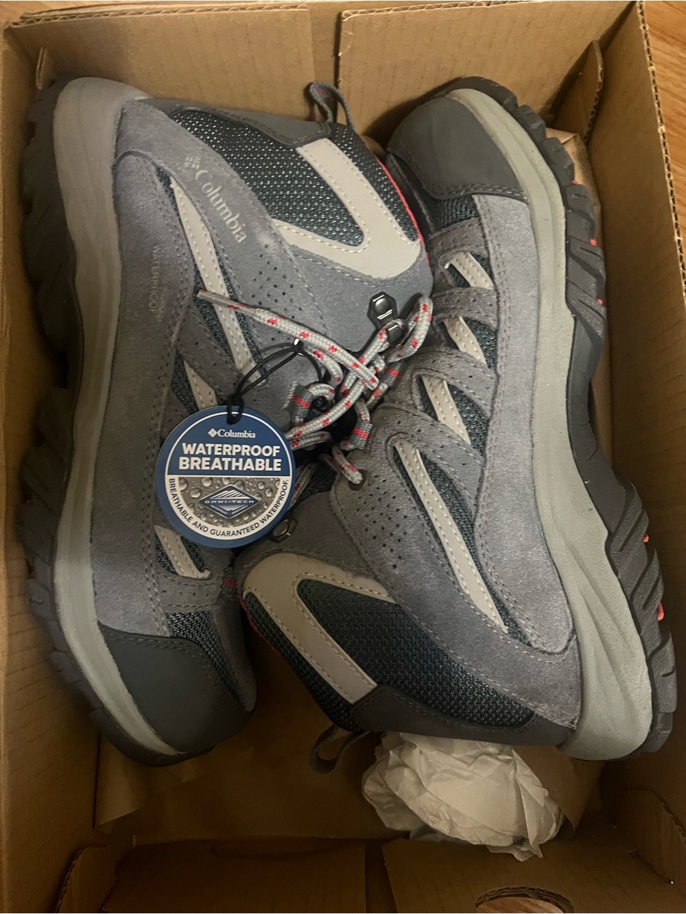 Columbia Women’s Waterproof Breathable Grey Hiking Shoes